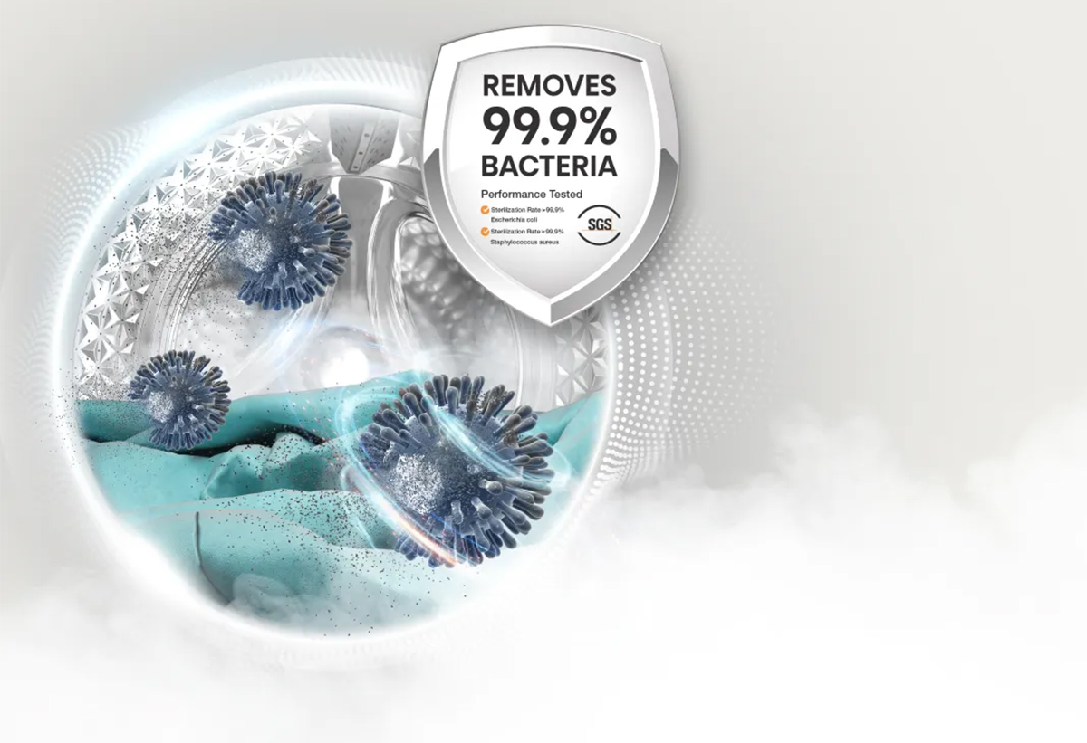 Απεικονίζεται εικονίδιο που δείχνει την αφαίρεση μικροβίων.